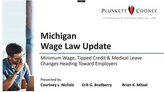 Michigan Wage Law Update Recording Title Page